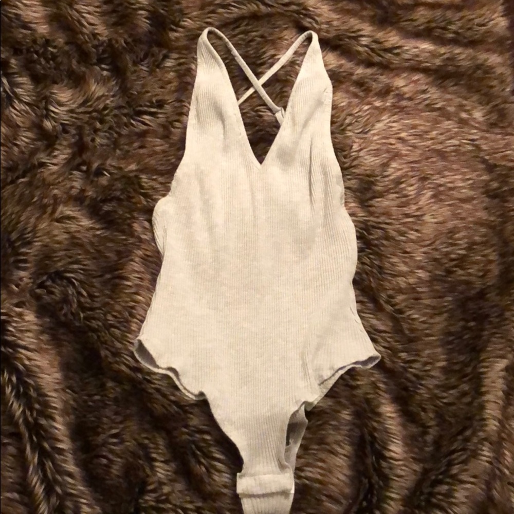 Light Grey Bodysuit from NastyGal
